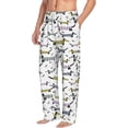 thumbnail image 2 of Uemuo Dachshund Dog Puppy Pattern Men's Wide Leg Palazzo Lounge Pants with Pockets Light Weight Loose Comfy Casual Pajama Pants-Large, 2 of 9