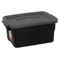 Rubbermaid RMRT030003 Roughneck Storage Box, Dark Indigo Metallic