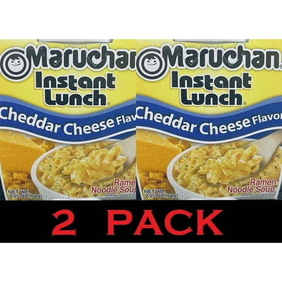 2x Maruchan Instant Lunch Ramen Noodles CHEDDAR CHEESE Soup Cups 2.25 oz 2 PACK
