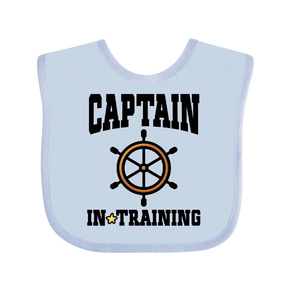Inktastic Captain in Training Boys or Girls Baby Bib