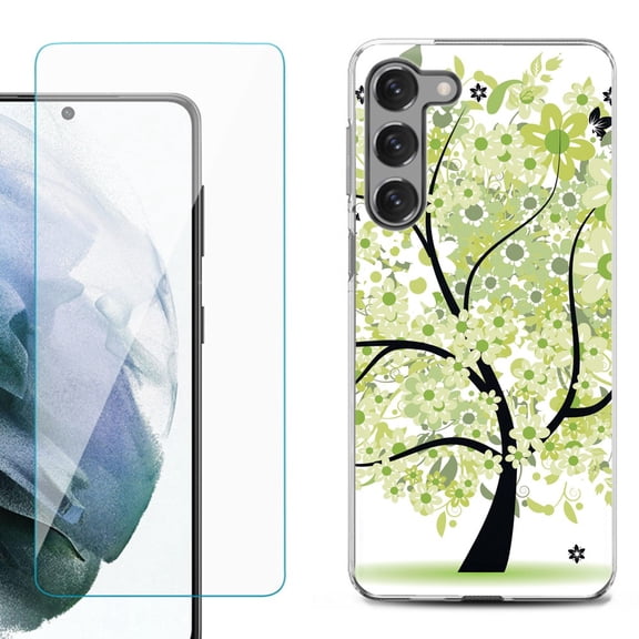 Shockproof Fashion Phone Case for Samsung Galaxy S23 5G, by OneToughShield ® - Green Tree