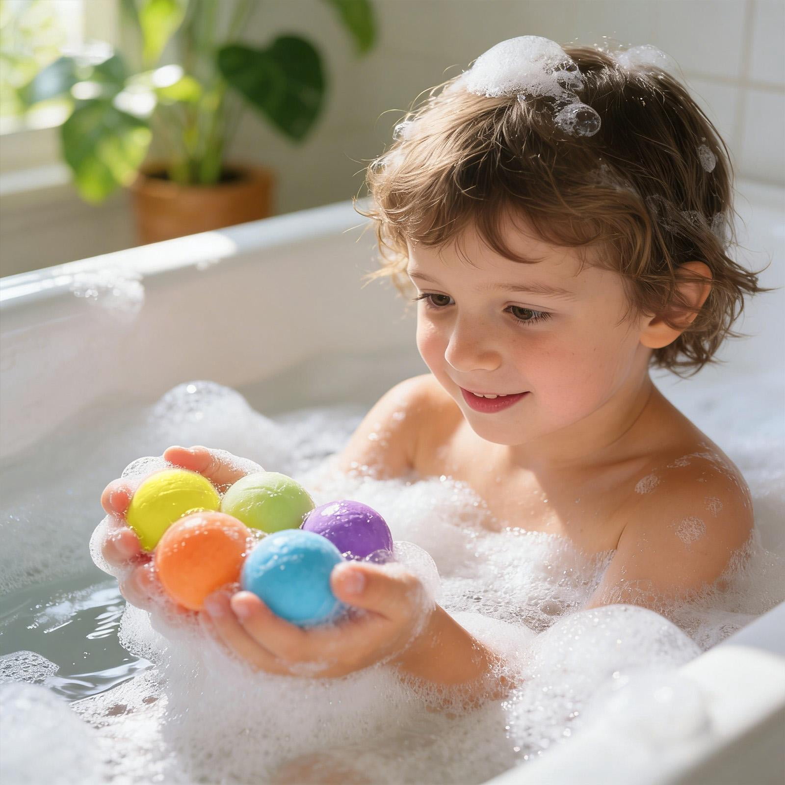 Bath Balls for Student with Toys Inside, 2 Oz Each, 12 Pc, Chinese Animal Figurines, Foaming Bath, Gift Set, Multi-Color, 1 Set