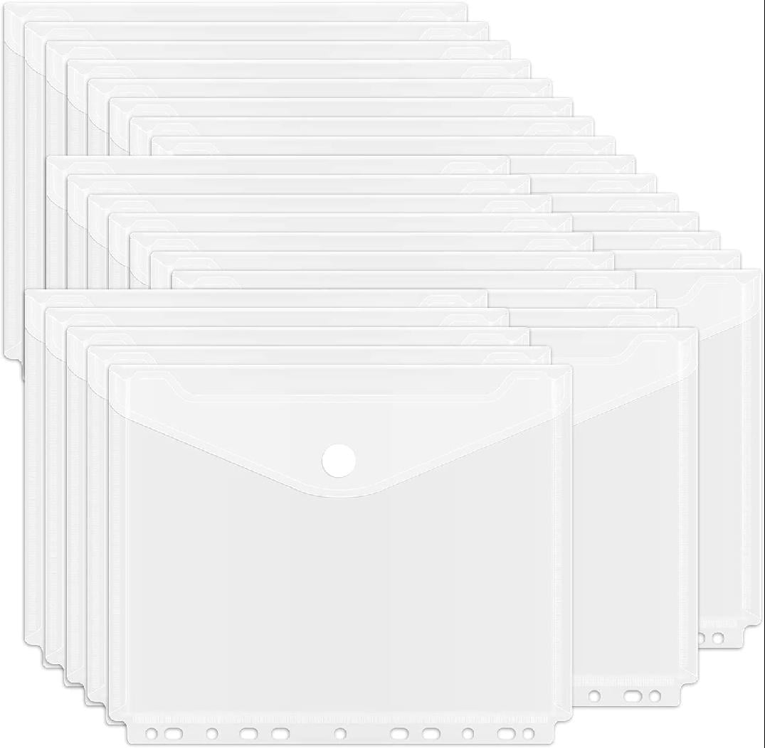 Plastic binder folders for school and office supplies