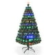 thumbnail image 1 of Costway Árbol de Navidad preiluminado de 150 cm con luces LED multicolores de fibra óptica, 1 of 3