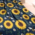 thumbnail image 3 of DarkBlue Sunflower Bee Pattern Blanket,Comfortable Soft Flannel Throw Blanket,All Season,Warm Lightweight Blankets for Sofa Bed Couch Living Room Chair,40"x50", 3 of 4