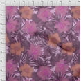 thumbnail image 4 of oneOone Polyester Spandex Purple Fabric Tropical Hibiscus Floral Fabric For Sewing Printed Craft Fabric By The Yard 56 Inch Wide, 4 of 4