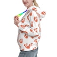 thumbnail image 2 of Wukai Orange Fox Print Womens Hoodies Fleece Sweatshirts Long Sleeve Sweaters Pullover Fall Outfits Winter Clothes-Medium, 2 of 7