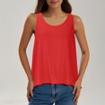 thumbnail image 2 of fatyb Women's Open Back Tank Tops Crewneck Casual Loose Shirts Sleeveless Solid Color Summer Blouses, 2 of 7