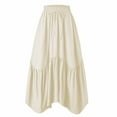 thumbnail image 6 of Women's Boho Tiered Maxi Skirt – Adjustable Elastic Waist Pleated A-Line Long Beach Skirt with Ruffle Flowy Layers, Summer 2025 Fashion, 6 of 7