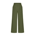 thumbnail image 5 of ZyeKqe High Waisted Business Casual Pants for Women Straight Wide Leg Dress Pants Office Work Trousers, 5 of 7