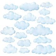 DECOWALL DS-8030 Clouds Kids .. Wall Stickers Wall Decals .. Peel and Stick Removable .. Wall Stickers for Kids .. Nursery Bedroom Living Room .. (Small)