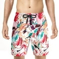 thumbnail image 2 of Aayomet Men Swim Trunks Short Cargo Pants Solid Stitching Pocket Pull Rope Shorts Fashion Hip Hop Style Loose Pants (Red, XL), 2 of 3