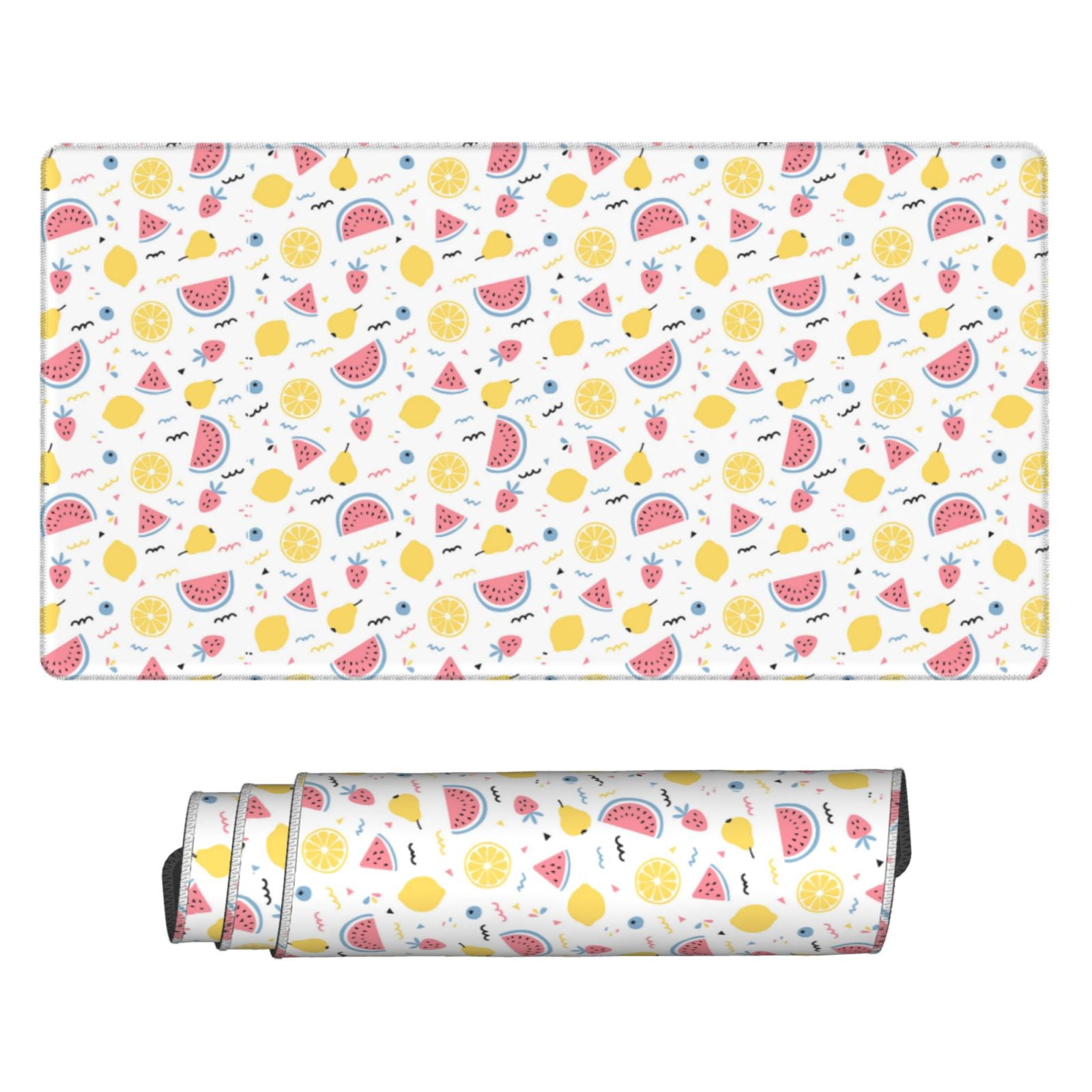 Kdxio Tropical Fruit Print Large Gaming Mouse Pad,Non-Slip Base,Water Resist Keyboard Pad for Gamer,Office & Home,29.5 x 15.8 in