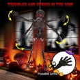 thumbnail image 6 of Tangkula 6Ft Halloween Animatronics Decoration with Glowing Red Eyes, Creepy 4-Armed Scary Skeleton for Outdoor Yard, Haunted House & Halloween Party Decor, 6 of 10
