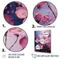 thumbnail image 3 of Designart "Fantasia In Neon" Violets Floater Framed Canvas Prints, 3 of 5