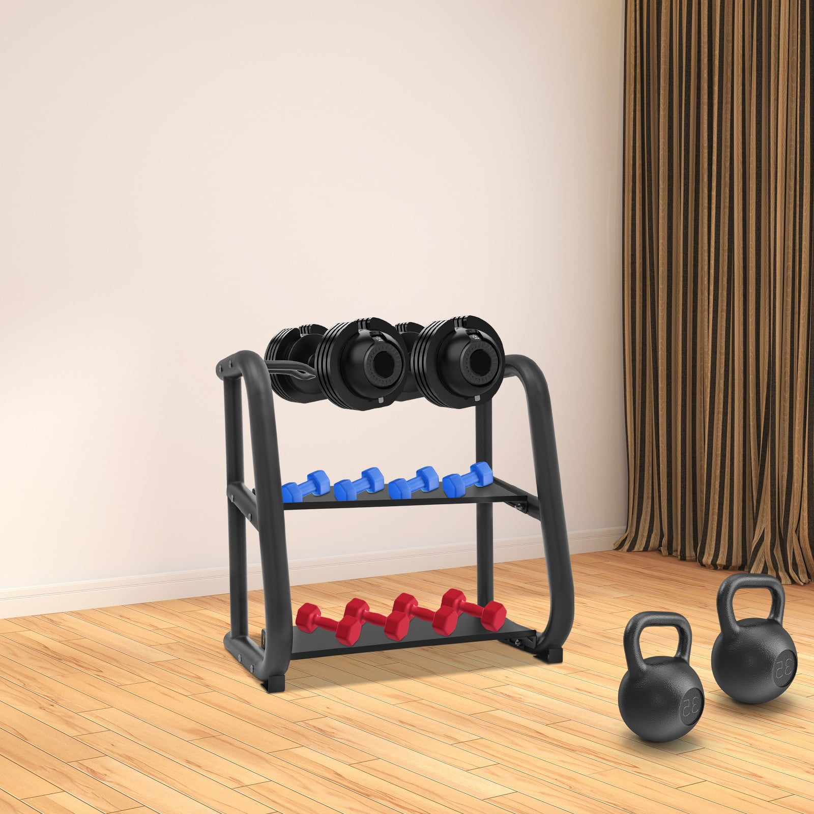 Dumbbell Stand Kettlebell Storage Rack Multifunctional Weight Stand Sturdy