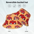 thumbnail image 2 of Fotbe Red Cars Sombrero Tipo Pescador con Estampado – Sombrero de Sol de Algodón de Moda para Playa, Golf, Pesca, 2 of 6