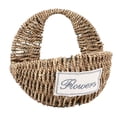 thumbnail image 1 of Cesta De Flores Tejida A Mano, Cesta De Flores Tejida, Paja Trenzada Marrón, Estilo Retro Rústico Para Casa, 1 of 7