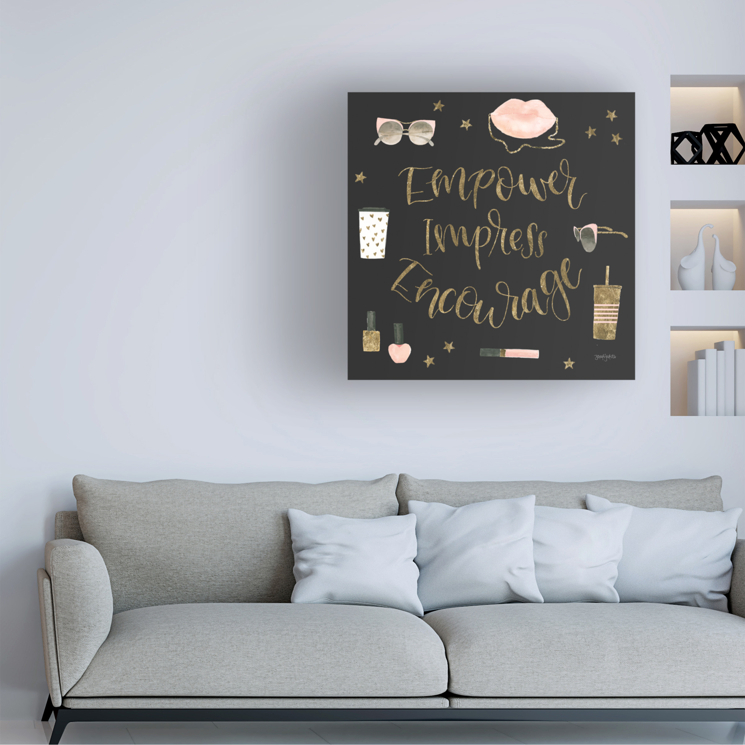 Jenaya Jackson 'Boss Ladies V Black' Canvas Art