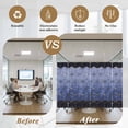 thumbnail image 5 of Window Privacy Film Blue Geometric Stained Glass Window Film Decorative Sun Block Window Cover Ombre Modern Abstract Art Window Clings Static Adhesive Sticker for Bathroom 35.4"x78.7", 5 of 7
