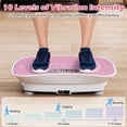 thumbnail image 3 of Spaco Home Gym Vibration Plate Exercise Machine, Anti-Slip Pedal, 10 Speed Intensities for Daily Workout, White, 3 of 7