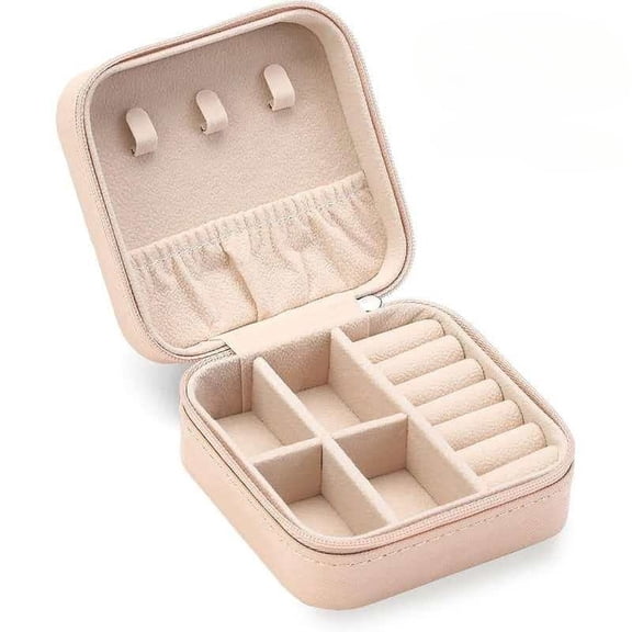 Travel jewelry box, small jewelry box, jewelry organizer storage,  portable PU leather mini jewelry travel storage box, suitable for earrings, necklaces, rings, bracelets storage organizer