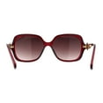 thumbnail image 4 of Womens 90s Designer Lion Jewel Badge Butterfly Sunglasses Burgundy, 4 of 4