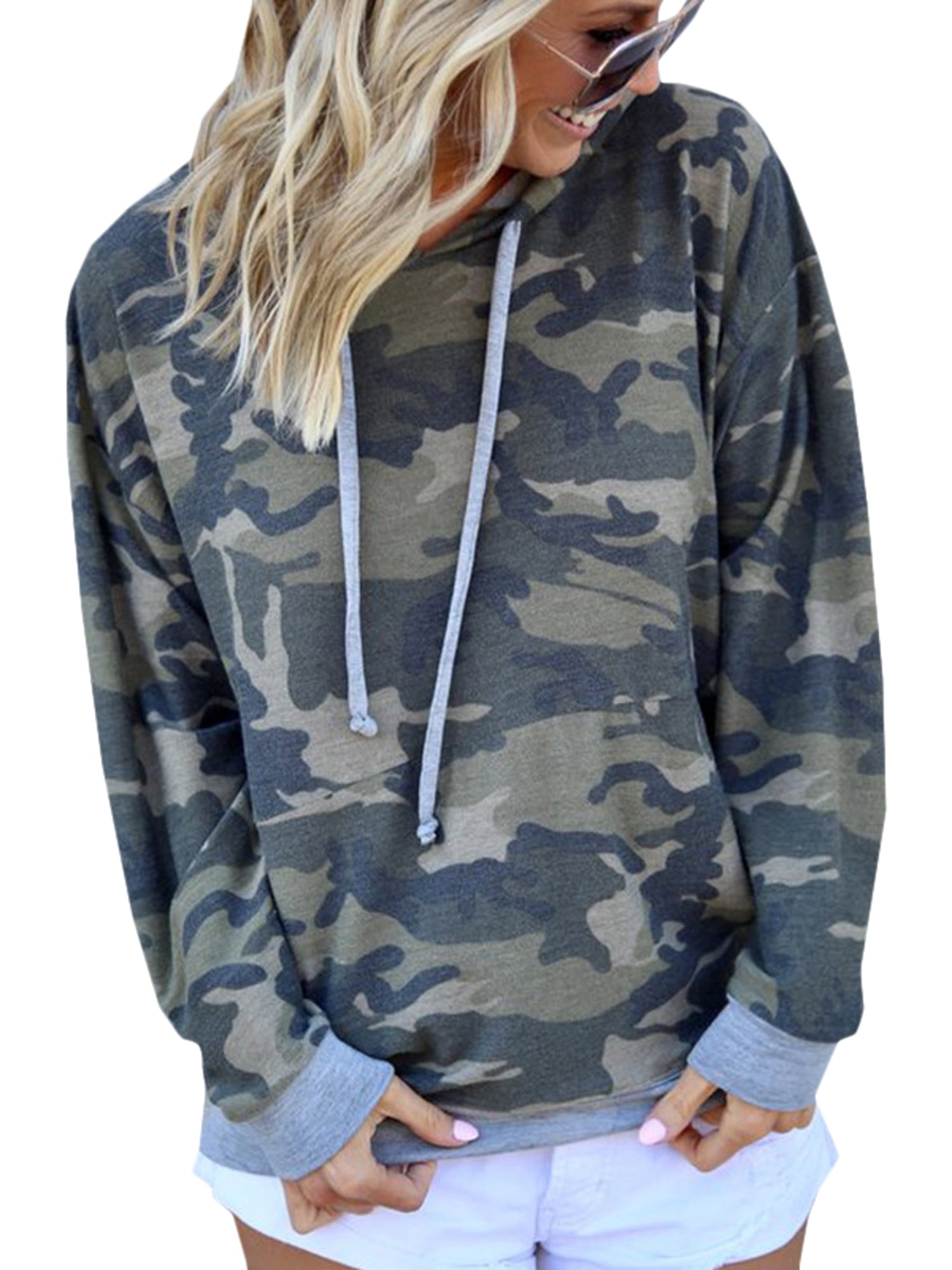 ladies camo hoodie