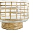 thumbnail image 5 of DecMode 12", 9"H Handmade Rattan Wrapped Glass Vase, Set of 2, 5 of 9