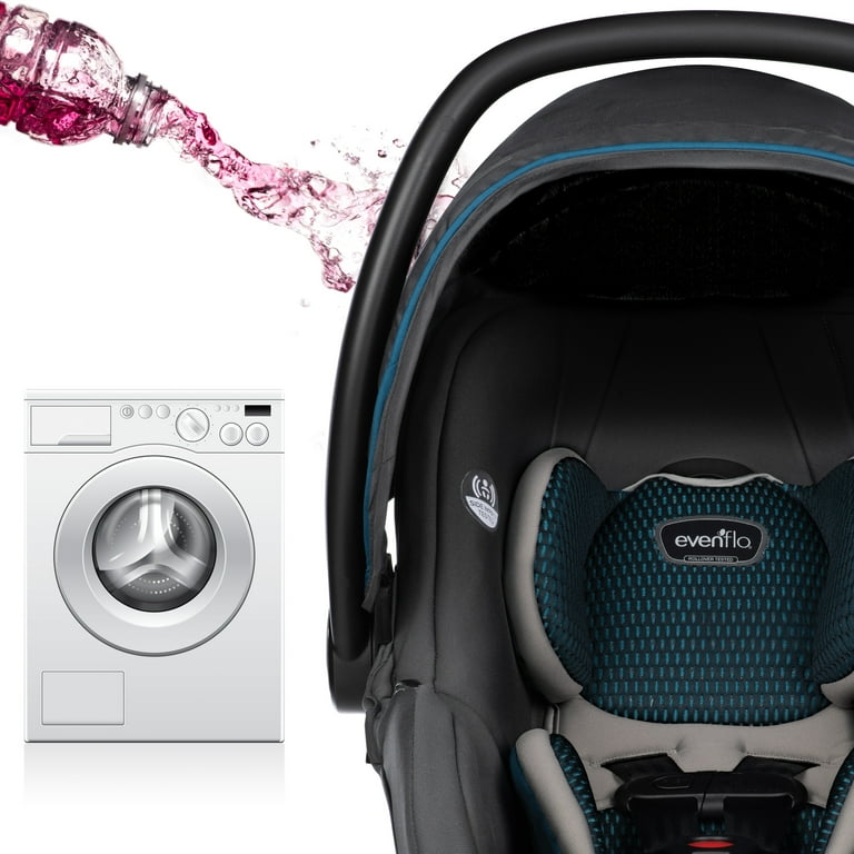 LiteMax DLX Infant Car Seat with FreeFlow Fabric and SafeZone Load Leg Base Sawyer Gray Walmart