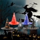 thumbnail image 3 of Sombrero de bruja de Halloween Scary Creepy Wide Brim Sombrero puntiagudo Regalo de Halloween para hombres Mujeres Niños Disfraz de Halloween Cosplay Fiesta Festivales Decoración Eccomum  Sombrero, 3 of 7