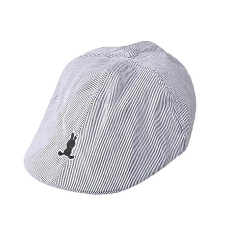 

Dadaria Winter Hats for Girls Kids Baby Boy Girl Cotton Stripe Beret Cap Newsboy Casquette Baseball Hat Black Boys Girls