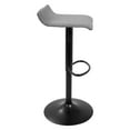 thumbnail image 2 of Ale XL Contemporary Adjustable Barstool in Black with Polyester Fabric by LumiSource - Set of 2, 2 of 8
