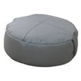 thumbnail image 1 of Puf redondo Gloria otomano asiento paso taburete almohada cojín gris, 1 of 8