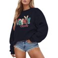 thumbnail image 1 of Gibobby Sudadera Navidad mujer Sudadera con manga y hombros y estampado navideño de color liso para mujer(Marina,G), 1 of 3