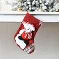 thumbnail image 4 of Dserfhy Christmas Stockings Large Plush 3D Santa Snowman Reindeer Bear Hanging Stockings for Mantel Tree Fireplace Holiday Party Decor, 4 of 8