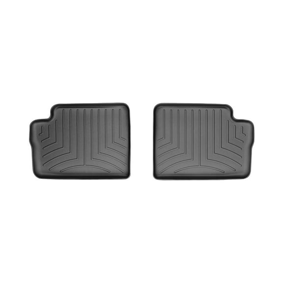 WeatherTech Custom Fit FloorLiners compatible with 2003-2008 Toyota Corolla - 2nd Row (2-Piece Liner), Black