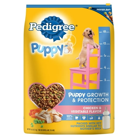 PEDIGREE Puppy Growth and Protection Chicken & Vegetable Flavor Dry Dog Food 16.3 Pounds