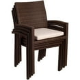 thumbnail image 4 of Liberty Outdoor All-Weather Wicker Armchairs, Set of 4, Brown, 4 of 5