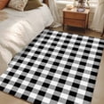 thumbnail image 4 of Black and White Plaid Area Rug 4x6 FT, Non Slip Kids Room Carpet, Farmhouse Checkered Buffalo Washable Soft Floor Carpet Non-Shedding Throw Rug for Dorm Kitchen Study Room Home Office Bedside, 4 of 9