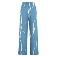 thumbnail image 6 of Aboser Wide Leg Pants for Women Trendy Printing Sweatpants Baggy Casual High Waisted Track Pants Comfort Soft Long Trousers with Pockets, 6 of 6