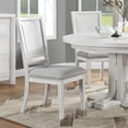thumbnail image 3 of Sunset Trading Dover Dining Side Chair Upholstered Seat Off White Wood Set of 2, 3 of 5