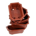 Masteelf 5PCS Plastic Planters Flower Plant Pots Gardening Pots with