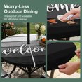 thumbnail image 5 of Round Outdoor Tablecloth with Umbrella Hole and Zipper, Black Wooden Grain Tablecloth with Elastic Waterproof, Gradient Farmhouse Wood Plank Patio Table Covers for 36" - 44" Picnic Pool Tables, 5 of 9