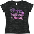 thumbnail image 3 of Inktastic Purple Happy Birthday Mom Women's T-Shirt, 3 of 5