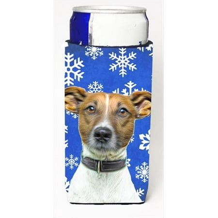 

Winter Snowflakes Holiday Jack Russell Terrier Michelob Ultra bottle sleeves for slim cans