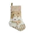 thumbnail image 2 of JingChun Classic Gold Christmas Stockings 1 Pack Santa Snowman Xmas Decor Party Favor for Family, 18-Inch, 2 of 8