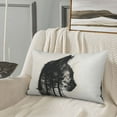Double Exposure Cat Forest Throw Pillow Covers 16" x 24" , Decorative