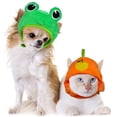 thumbnail image 4 of Sombrero divertido para cachorros y gatos, accesorios para gatos, cangrejo, Rana, disfraz para mascotas, Cosplay de Navidad, sombreros cálidos para perros, 4 of 4