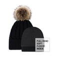 thumbnail image 2 of Beanie Hat Women's Winter Soft Fleece Lined Knit Pom Beanie, Lot 2_Black White, 2 of 4